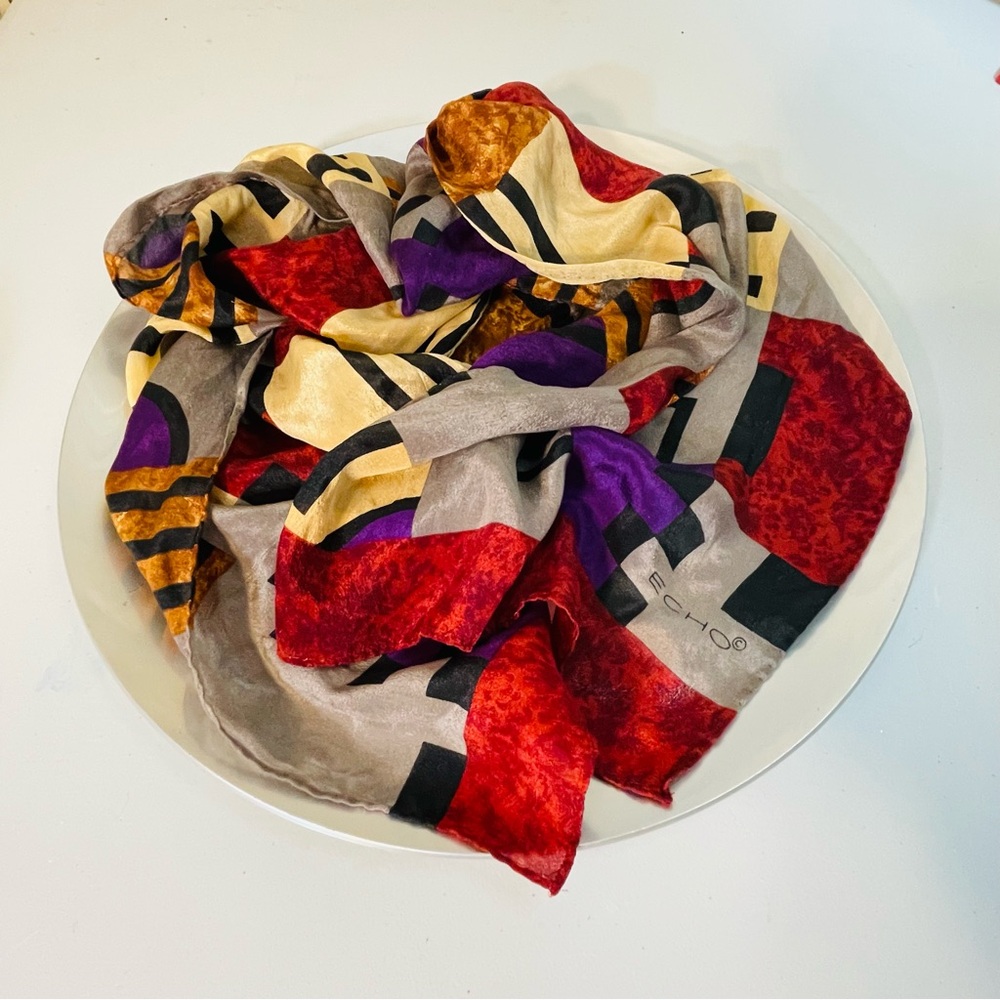ECHO Multicolor Silk Scarf